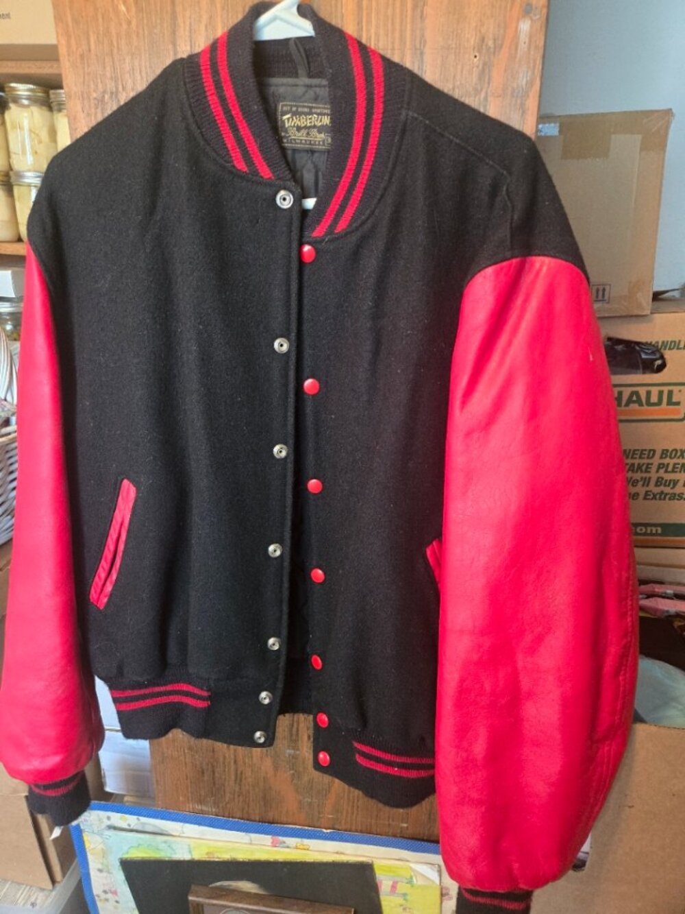 Letterman Jacket Red and Black